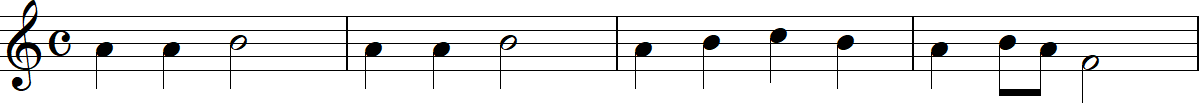 さくら（主旋律）の4小節