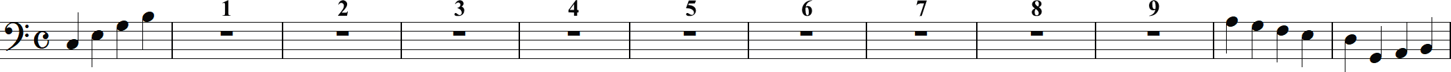 長休符なしの12小節