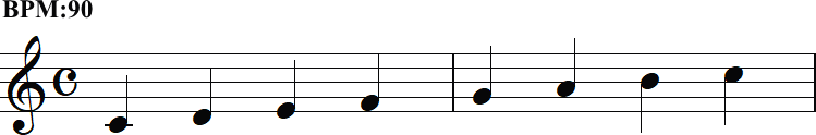 BPM:90の2小節