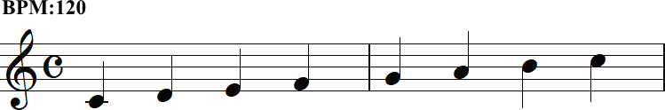 BPM:120の2小節