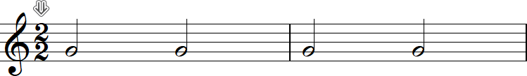 2分の2拍子（にぶんのにびょうし）の小節