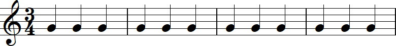 4分の3拍子の4小節